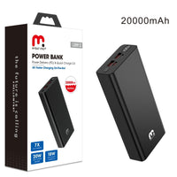 MyBat Pro 20000mAh 20W Power Bank - Black-20,000mAh capacity provides up to 6 full charges