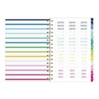 Emily Ley - Agenda scolaire hebdomadaire/mensuel Simplified 2026-2027 - 8 1/2 po H x 5 3/8 po l - bande joyeuse  - bilingue-Couverture en poly durable avec design des bandes joyeuses.