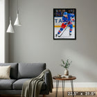 Artemi Panarin Rangers Action - Framed Canvas - 22" x 31"-Ready to hang - arrives fully assembled