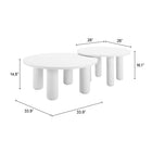 Zuo Ola Coffee Table - White - Set of 2-6