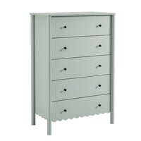 Modway Emmeline Scalloped 5-Drawer Chest - Sage-Versatile 5-Drawer Chest