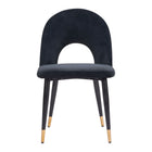 Zuo Menlo Dining Chair - Black - Set of 2-Soft and smooth velvet fabric