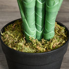 Outsunny 4' Artificial Tropical Palm Tree with Lifelike Leaves - Green-PE moss and cement soil are included, making it more stable and real 