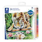 Staedtler Colour Pencils - Assorted - 24 Pack-Ergonomic triangular shape for comfortable colouring