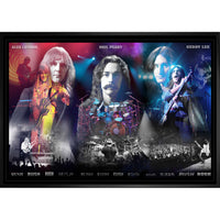 Rush 20x29 Band Collage - Framed Canvas - 31" x 22"-Premium music memorabilia
