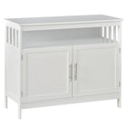 HOMCOM 39.4" L Kitchen Sideboard Storage Cabinet - White-Ideal for your dining room, living room, foyer, and office