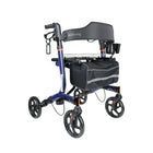 BIOS Living Onyx Deluxe Rollator - 21.5"-Cross-folding frame allows for side to side folding and can stand independently in the folded position