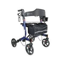 BIOS Living Onyx Deluxe Rollator - 21.5"-Cross-folding frame allows for side to side folding and can stand independently in the folded position