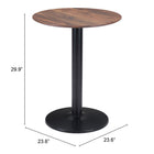 Zuo Alto Bistro Table - Brown/Black-6