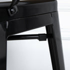 HOMCOM Industrial Bar Stools with Removable Back and Metal Frame - Black - 4 Pack-Colour: Black