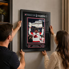 Frameworth Seth Jarvis 16" H x 20" W Replica Signature Frame Carolina Hurricanes 2026 Stanley Cup Champions - Officially Licensed NHL/NHLPA-Product-type accurate build: Clear protective front helps preserve the printed display while keeping the framed artwork ready for everyday wall display