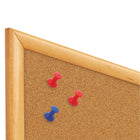 Quartet Standard Oak Frame Cork Bulletin Board - Tan - 24" L x 18" W-Includes heavy-duty Z-bracket mounting system