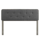 Modway Collins Tufted Fabric and Wood King Headboard - Grey Charcoal-Dense Foam Padding