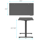 ShoppingAll Height Adjustable Electric Standing Desk with Splice 48 x 24 Inch Tabletop Board - Black-Motor noise less than 55dB and adjustment speed of 20mm/s.