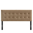 Modway Emily Stain-Resistant Performance Velvet Full Size Headboard - Taupe-Assembly Required