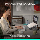 Logitech Wave Keys Wireless Ergonomic Keyboard with Cushioned Palm Rest - Off White-When the desk life gets you down, lift yourself up: For the full comfy experience, match your Wave Keys Ergonomic Keyboard with the Lift Vertical Ergonomic Mouse