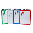 Charles Leonard Magnetic Dry Erase Boards, 8.5" x 11" White Surface, Assorted Frames, Pack of 4-Secure the board permanently by using just the enclosed adhesive pads or use the magnetic strips for a transportable board.