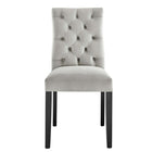Modway Duchess Performance Velvet Dining Chairs - Light Grey - 2 Pack-8