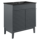 Modway Render 30" Bathroom Vanity - Grey/Black-Mid-Century Modern Style