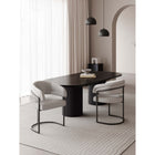 Manhattan Comfort Augusta 23.6" Modern Leatherette Upholstered Dining Chair - Light Grey - Set of 2-Upholstered in Beautiful Leatherette with High Density Foam Filled Padding
