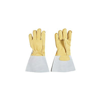 Aqua-Hide Leather Glove, Elasticcuff Lined 2XL (7-951060/1-2XL)-Size : Large