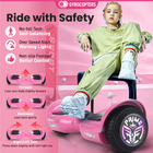 Gyrocopters PRIME Hoverboard for Kids - 15 km/h Speed ​​ - 300 W - 6.5" - LED Wheels - Bluetooth Speaker - Pink-Advanced No-Fall Self-Balancing Technology