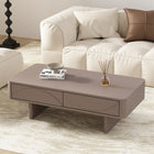Manhattan Comfort Ella 47.2" Modern Coffee Table - Mocha-Includes 2 Full Extension Drawers and 1 Large Open Shelf