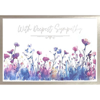 Mill Brook Studio Sympathy Greeting Cards/Envelopes - 5-3/8" x 7-3/4" - Purple Flowers - 18 Pack-Premium quality greeting cards