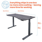 Motionwise M3 PRO Series Ergonomic Curve 30" x 60" Electric Sit-Stand Desk with Dual Motors - Rustic Grey-8