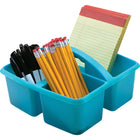 Teacher Created Resources Teal Plastic Storage Caddy - 6 Pack-Each caddy measures 9" L x 9-1/4" W x 5-1/4" H.
