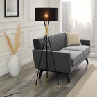 Modway Audrey Standing Floor Lamp - Black-Fabric Shade