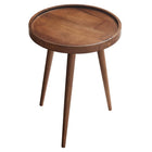 Modway Chiro Round Wood Side Table - Walnut-Assembly Required