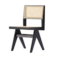 Plata Imports William Cane Armless Chair-Backrest with cane details