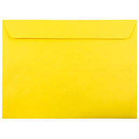 JAM Paper 9 x 12 Booklet Envelopes, Brite Hue, Yellow Recycled, 1000 Pack (5156775B)-Yellow