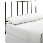 Modway Kiana Metal Stainless Steel Queen Headboard - Brown-Sturdy Metal Pipe Construction