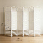 HOMCOM 6 Panel Freestanding Room Divider for Home Office - White-Folding design allows you to create a new look and save space when not in use
