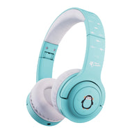 Planet Buddies Kids Wireless Headphones - Light Blue/White (Penguin)-Kids On-Ear Wireless Headphones