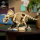 LEGO Jurassic World Dinosaur Fossils: Triceratops-The animal decor kit has a Triceratops skeleton, wetland environment and more