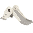 Qaba 3-in-1 Toddler Slide with Basketball Hoop and Climber - Cream White-3-in-1 design features slide, climber and basketball hoop for versatility 