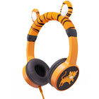 Planet Buddies Kids Furry Wired Headphones - Orange/Black (Tiger)-Safe Audio: Planet Buddies headphones for girls and boys are volume limited to 85 decibels to protect little ears against excessive noise. Perfect for kids from 3 years old upwards, great for home study or using kids tablets!