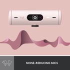Logitech Brio 500 Full HD Webcam with Auto Light Correction - Auto-Framing -Rose-Show Mode: Present your work or other objects on your desk with Show Mode, which lets you tilt the web camera up or down with one hand
