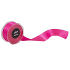JAM Paper Double Faced Satin Ribbon - 1 1/2" W x 25 yd. - Shocking Pink-Quantity: Roll Sold Individually