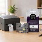 Premium Tape Compatible with Brother TZ221, TZ-221, TZE-221, TZE221 - Black / White -  9 mm-Brand: Premium Tape