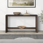 Hudson&Canal Osman 55"W Console Table - Alder Brown-Clean with a soft, dry cloth and no harsh chemicals or abrasive cleaning materials