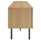 Modway Cambria 70" TV Stand - Oak-Sliding Doors