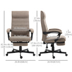 Vinsetto High Back Linen Computer Desk Chair - Brown-Padded seat with linen-touch fabric is comfortable