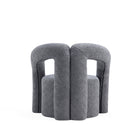 Manhattan Comfort Darian 32.68" Modern Boucle Upholstered Accent Chair - Grey-Delivered to you Fully Assembled! No Assembly Required