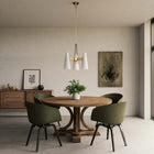 Modway Beacon 3-Light Pendant Light - Opal/Satin Brass-ETL Listed for Damp Locations