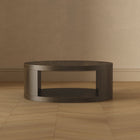 Manhattan Comfort Alure 36" Contemporary Round Coffee Table - Walnut-Home Assembly Required (All Hardware Included)