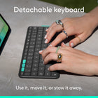 Logitech Flip Folio Keyboard Case for iPad 11/13 Pro (M4/M5) Air 13/11(M2/M3/M4)5th Gen - Graphite-Adjust viewing angles and switch between landscape or portrait modes for typing, reading, or video calls—all while keeping your iPad setup compact and comfortable